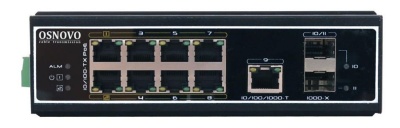 Коммутатор Osnovo SW-60812/I (L2) 8x100Мбит/с 1x1Гбит/с 2SFP 6PoE++ 300W неуправляемый