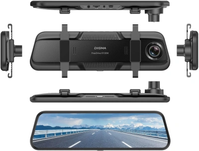 Видеорегистратор Digma FreeDrive 8100W черный 4Mpix 2160x3840 170гр. Allwinner