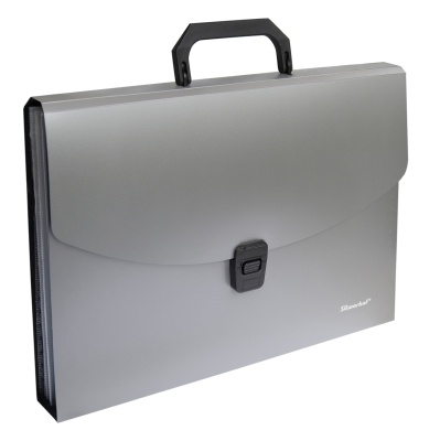 Портфель Silwerhof Гальвано 322716-01 6 отдел. A4 пластик серебристый металлик