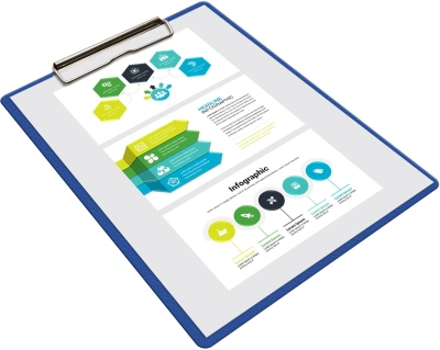 Папка-планшет Silwerhof SE-PD6003/BLU A4 пластик 1мм синий