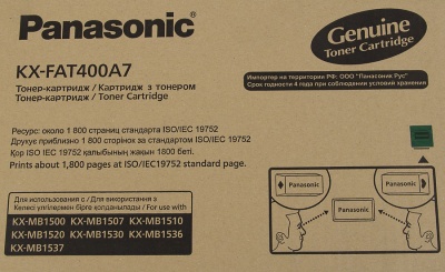 Картридж лазерный Panasonic KX-FAT400A KX-FAT400A7 черный (1800стр.) для Panasonic KX-MB1500/1520
