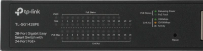 Коммутатор TP-Link Easy Smart Switch TL-SG1428PE 26x1Гбит/с 2SFP 24PoE+ 250W управляемый