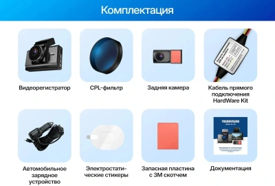 Видеорегистратор TrendVision Online Air 4G черный 1080x1920 1080p 160гр. GPS Allwinner V853