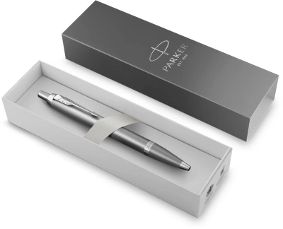 Ручка шариков. Parker IM Writing Rituals K331 (2203898) серый M син. черн. подар.кор.