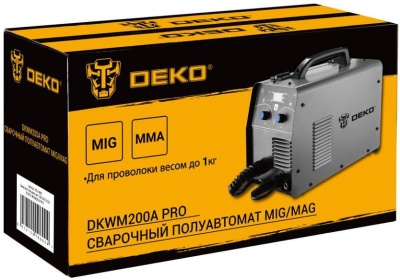 Сварочный полуавтомат Deko DKWM200A инвертор MIG-MAG/ММА 5.6кВт