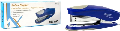Степлер Kw-Trio 05516BLU Half-strip Pollex 24/6 26/6 (20листов) встроенный антистеплер синий 105скоб