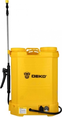Опрыскиватель Deko DKSP10 аккум. наплеч. 16л желтый (065-0942)