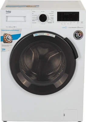 Стиральная машина Beko WSPE7H616W класс: A+++ загр.фронтальная макс.:7.5кг белый инвертор