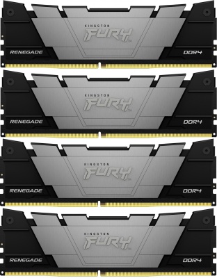 Память DDR4 4x32GB 3200MHz Kingston KF432C16RB2K4/128 Fury Renegade Black RTL Gaming PC4-25600 CL16 DIMM 288-pin 1.35В kit dual rank с радиатором Ret