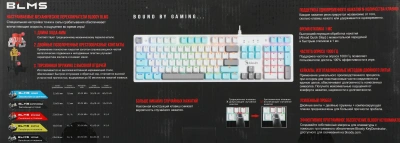 Клавиатура A4Tech S510N механическая белый USB for gamer LED (S510N (ICY WHITE )) кабель 1.8м