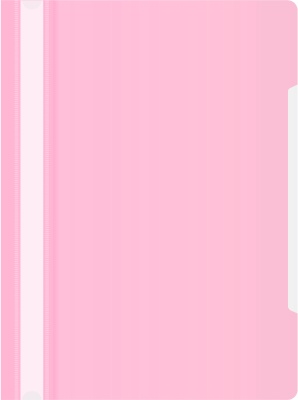 Папка-скоросшиватель Бюрократ Пастель -PSLPAST/PINK A4 прозрач.верх.лист пластик розовый 0.14/0.18
