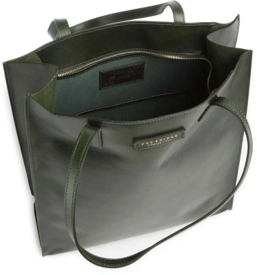 Сумка шоппер женская The Bridge Mirra 04130401/I2 темно-зеленая натур.кожа