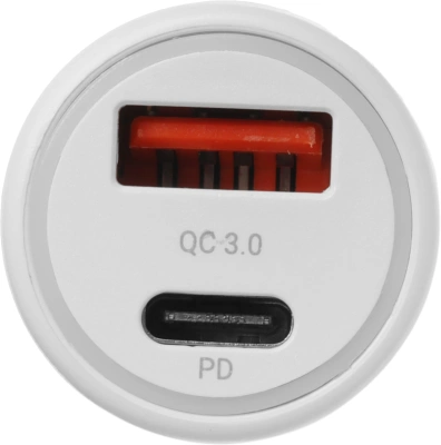 Автомобильное зар./устр. Digma DGC2С 20W 3A (PD+QC) USB-C/USB-A белый (DGC2C0HX12WH)
