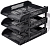 Лоток горизонтальный Deli E9213 BLACK сборный для бумаг 325x241x155мм черный пластик (упак.:3шт) пластиковый пакет