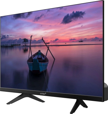Телевизор LED Vitek 24" VT-24HBS300 Яндекс.ТВ Frameless черный HD 60Hz DVB-T DVB-T2 DVB-C DVB-S DVB-S2 USB 2.0 Smart TV