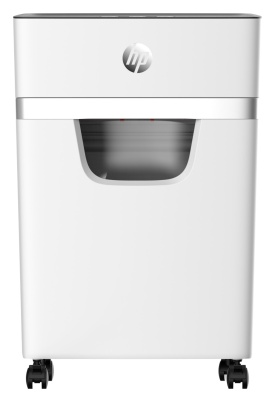 Шредер HP OneShred 15CC белый С-4 фрагменты 15лист. 20лтр. скрепки скобы пл.карты