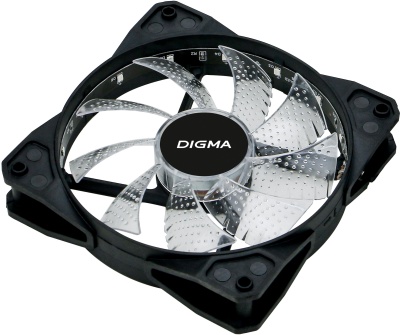 Вентилятор для корпуса Digma DFAN-FRGB2 RGB 120х120x25 черный 3-pin 4-pin (Molex) 23дБ Ret