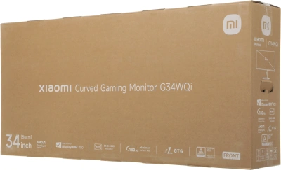 Монитор Xiaomi 34" G34WQi 2026 черный VA LED 21:9 HDMI матовая HAS 3500:1 400cd 178гр/178гр 3440x1440 180Hz FreeSync Premium DP 2K 6.9кг