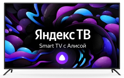 Телевизор LED Starwind 65" SW-LED65UG402 Яндекс.ТВ Frameless черный 4K Ultra HD 60Hz DVB-T DVB-T2 DVB-C DVB-S DVB-S2 USB WiFi Smart TV
