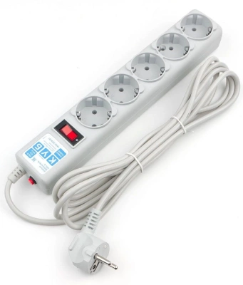 Сетевой фильтр Powercube SPG-B-10 3м (5 розеток) серый (коробка)