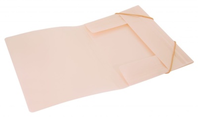 Папка на резинке Бюрократ Минерал GEMPR05CREAM A4 пластик 0.5мм кор.30мм кремовый жемчуг карман для визитки