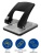 Дырокол Kw-Trio Stylish Heavy Duty 09760GR/BLCK макс.:40лист. металл черный/серый отв.:2 с линейкой