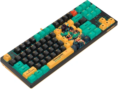 Клавиатура A4Tech AT87 Renegade черный/зеленый USB for gamer LED (AT87) кабель 1.8м