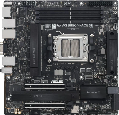 Материнская плата Asus PRO WS B850M-ACE SE Socket AM5 AMD B850 mATX AC`97 8ch(7.1) 1x10G/1х2,5G/1xGigabit RAID+VGA+HDMI+DP