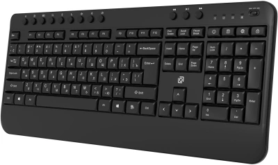 Клавиатура Оклик K257W черный USB беспроводная Multimedia (подставка для запястий) (2070286)