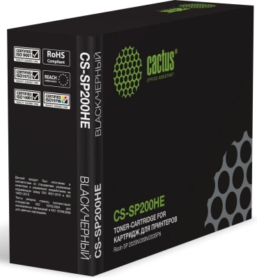 Картридж лазерный Cactus CS-SP200HE 407262 черный (2600стр.) для Ricoh SP 202SN/200N/203SFN