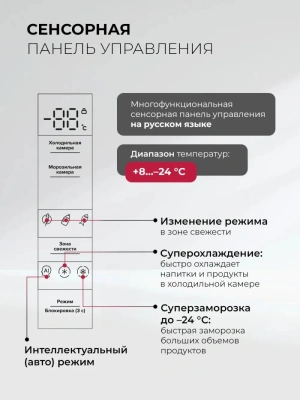 Холодильник Lex LCD485WGID 3-хкамерн. белый глянц. инвертер