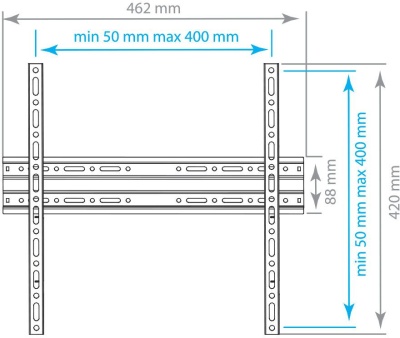 Кронштейн для телевизора Arm Media PLASMA-3 new черный 22"-65" макс.55кг настенный фиксированный