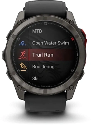 Смарт-часы Garmin Fenix 8 Pro 51мм 1.4" MicroLED корп.угольно-серый рем.черный разм.брасл.:127-225мм (010-03380-01)