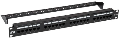Патч-панель ITK PP24-1UC5EU-D05-1 19" 1U 24xRJ45 кат.5e UTP