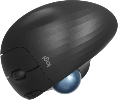 Трекбол Logitech M575S черный оптическая 2000dpi беспров. BT/Radio USB 4but (910-007035)