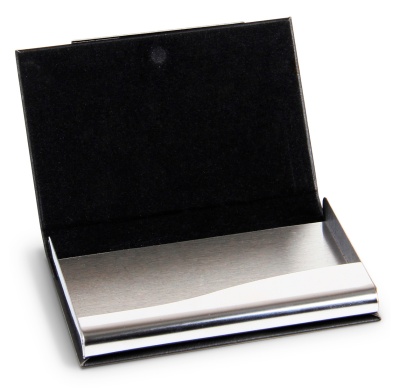 Визитница настольная Deli 7628 кожа искусственная черный