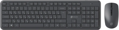 Клавиатура + мышь Оклик S277W клав:серый мышь:серый USB беспроводная Multimedia (2066173)