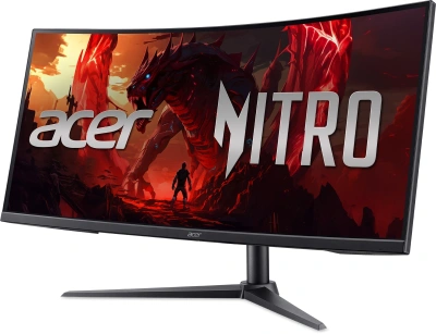 Монитор Acer 34" Nitro XZ340CURW0bmiiphx черный VA LED 1ms 21:9 HDMI M/M матовая HAS 250cd 3440x1440 240Hz FreeSync Premium DP Quad HD 2K (1440p)