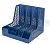 Лоток вертикальный Deli E9849 BLUE 4отд. сборный для бумаг 325x320x275мм синий пластик пластиковый пакет