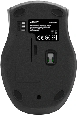 Мышь Acer OMR030 черный оптическая 1600dpi беспров. USB 4but (ZL.MCEEE.007)