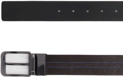 Ремень мужской Piquadro Blue Square CU6742B2/MON 125х3.5см коричневый/черный натур.кожа