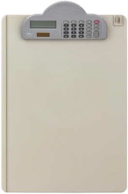 Папка-планшет Deli E9259 GRAY A4 полипропилен серый калькулятор