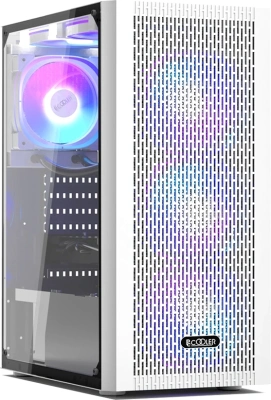 Корпус PcCooler MA100 Mesh Wh белый без БП ATX 5x120mm 2xUSB2.0 1xUSB3.0 audio bott PSU