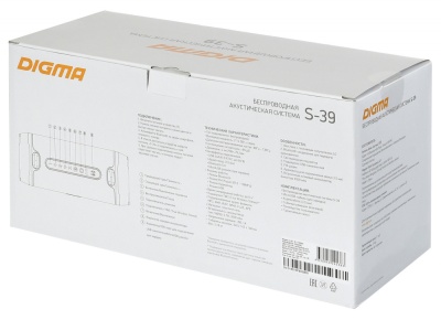 Колонка порт. Digma S-39 черный 25W 1.0 BT/USB 3000mAh (SP3925B)