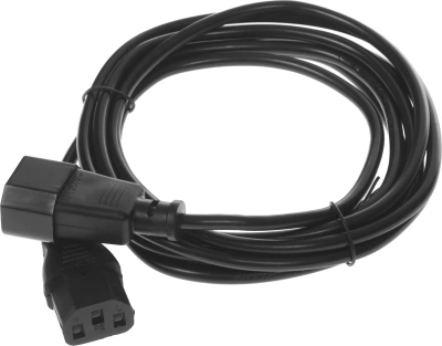 Кабель-удлинитель Buro IEC C13 IEC C14 3м (AN23-1008-3) черный (пакет)