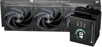 Система водяного охлаждения Thermalright Stream Vision 360 нет подсветки Soc-AM5/AM4/1200/1700/1851 черный 4-pin 31.4dB Al LCD Ret (S-VISION-360-BL)