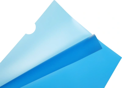 Папка-уголок Бюрократ -E310/1BLU A4 пластик 0.18мм синий