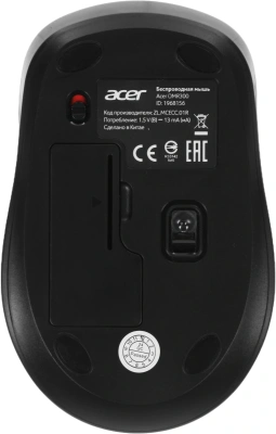 Мышь Acer OMR300 черный оптическая 1600dpi беспров. USB 6but (ZL.MCECC.01R)