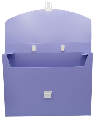 Портфель Бюрократ Пастель PASTPP01VIO 1 отдел. A4 пластик 0.7мм фиолетовый