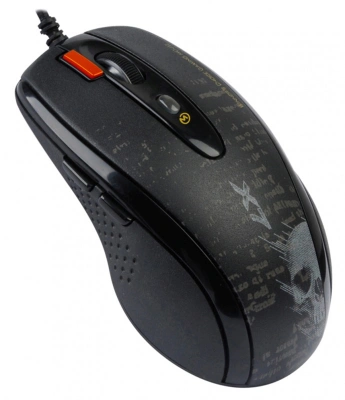 Мышь A4Tech V-Track F5 черный/рисунок оптическая 3000dpi USB 6but